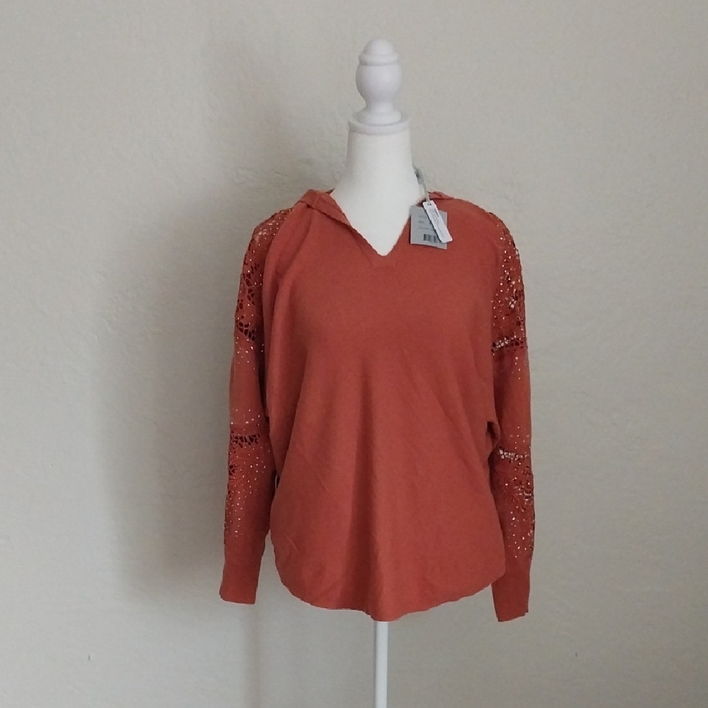 NWT LIV Milano Women's Mango Color Hoodie Top